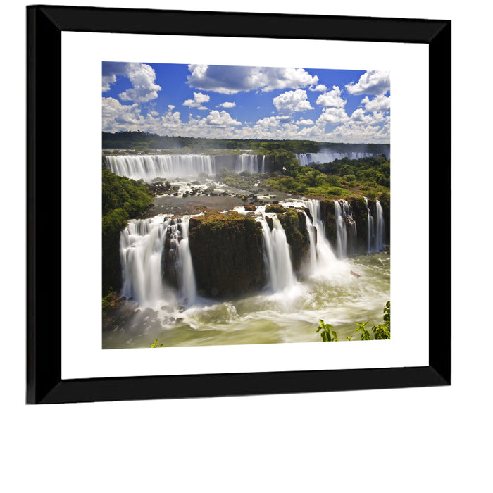 Iguazu Falls River View Wall Art as a framed print
