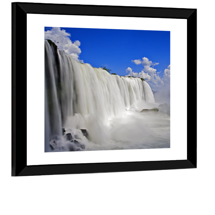 Silky Iguazu Falls, Foz Do Iguaçu Wall Art as a framed print