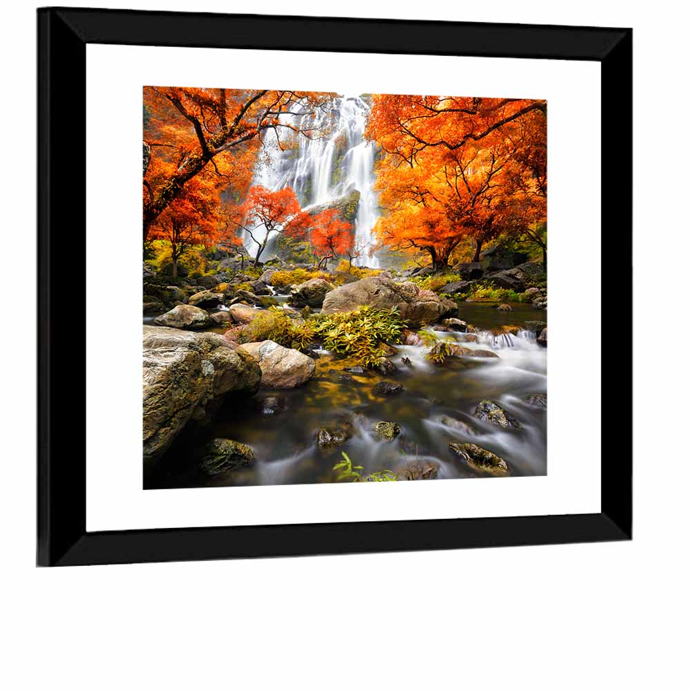 Autumn Waterfall Wall Art