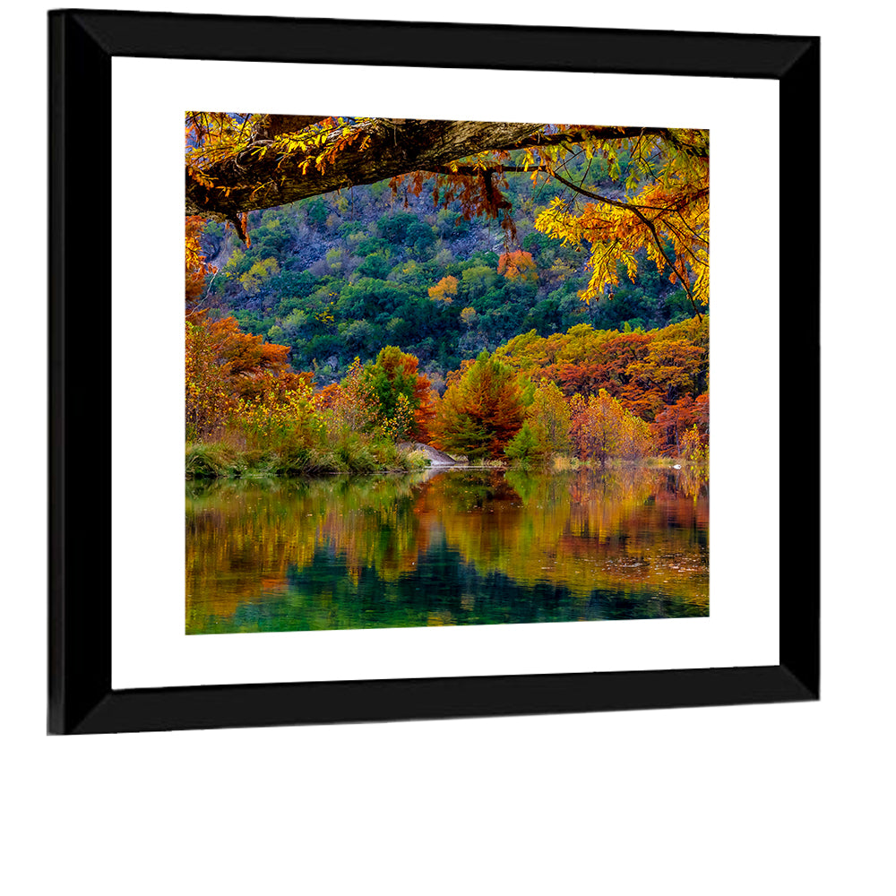 Frio River Autumn Reflection Wall Art
