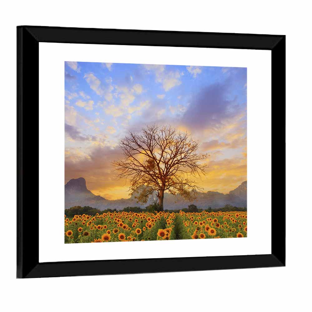 Sun Flowers Field Wall Art