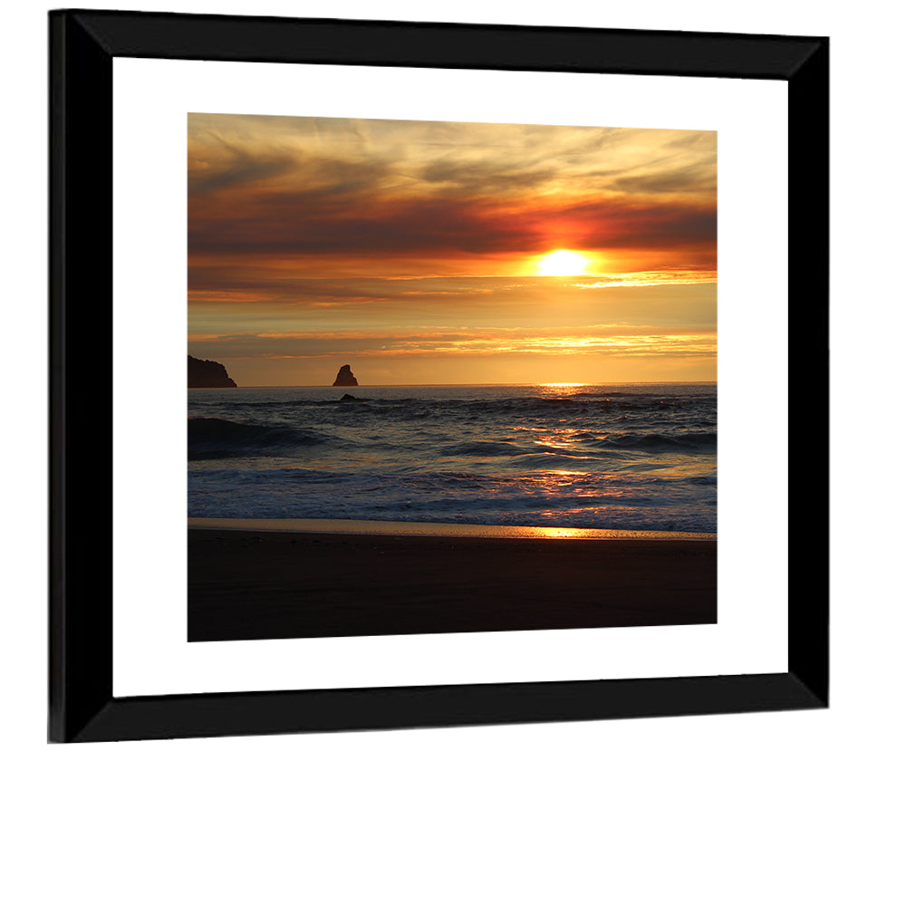 Oregon Sea Stack Sunset Wall Art