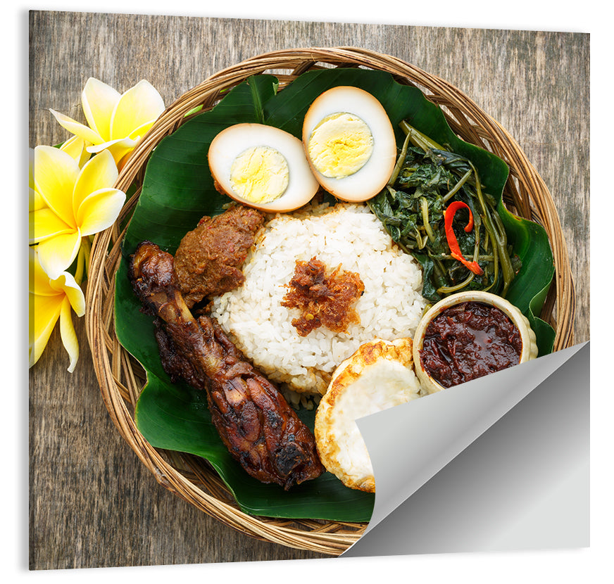 Nasi Campur Dish Wall Art