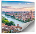Verona Riverbend at Golden Hour Wall Art