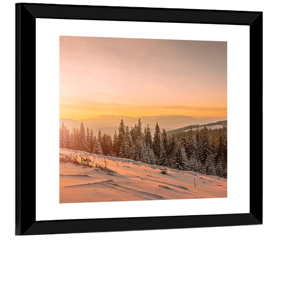 Hoverla Snowfield at Sunset Wall Art