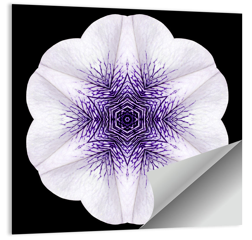 Purple Mandala Flower Kaleidoscope Wall Art