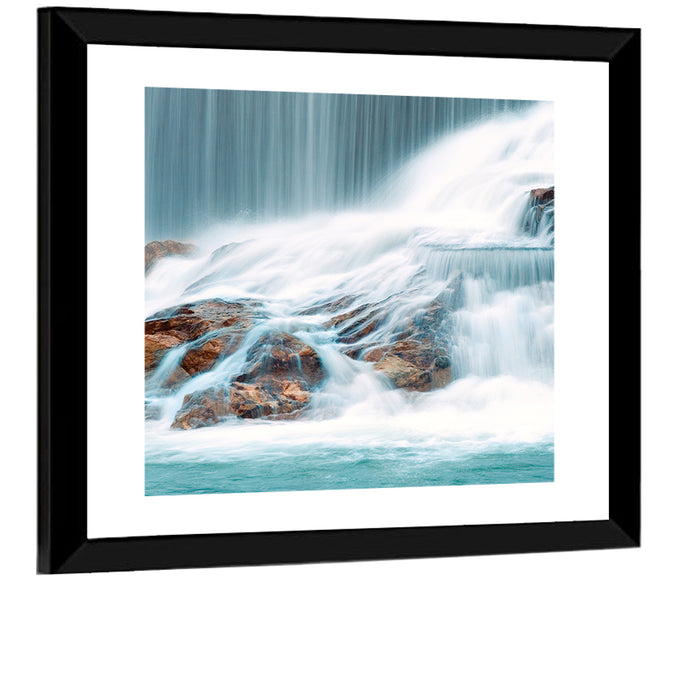Ningbo Cascading Waterfall Wall Art as a framed print