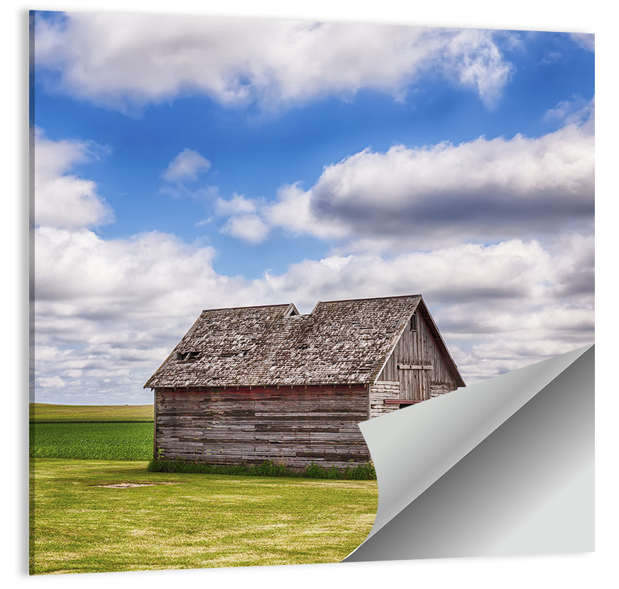 Old Farm Shed in Field Wall Art