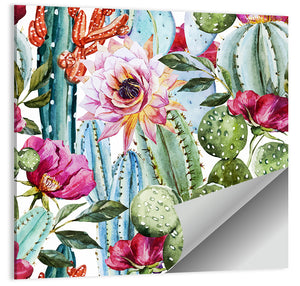 Cactus Pattern Wall Art