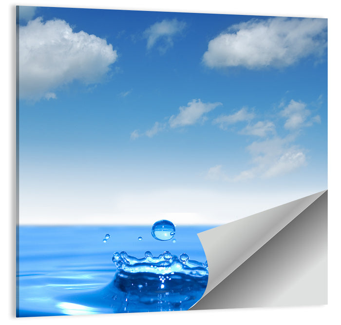 Ocean Water Drop Wall Art as a poster print
