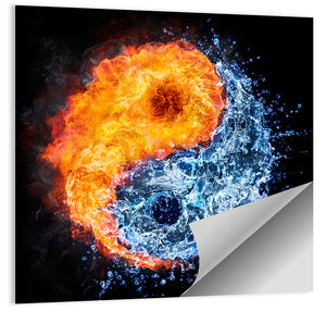 Fire & Water Ball Wall Art