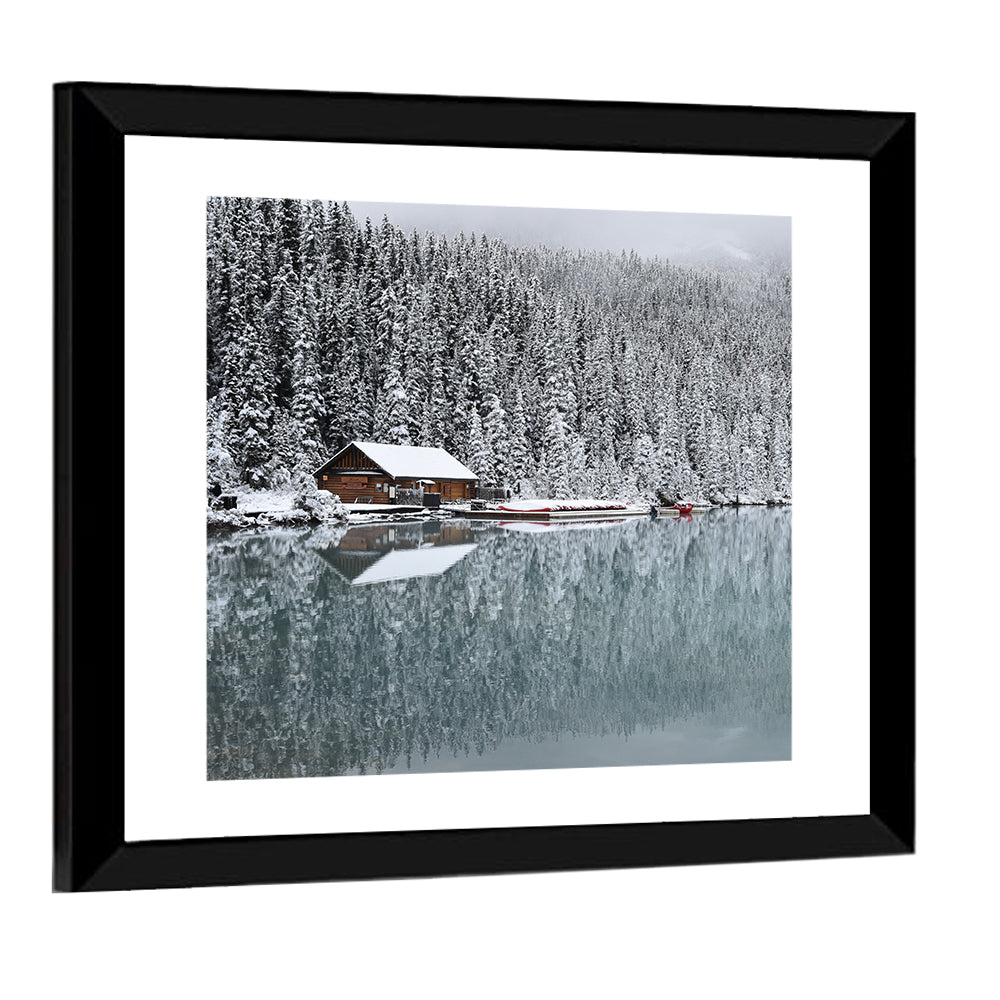 Lake Louise Winter Reflection Wall Art