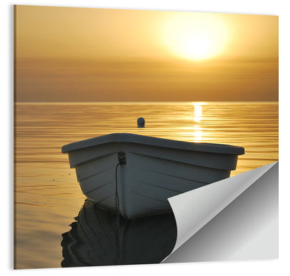 Boat In Sea Wall Art