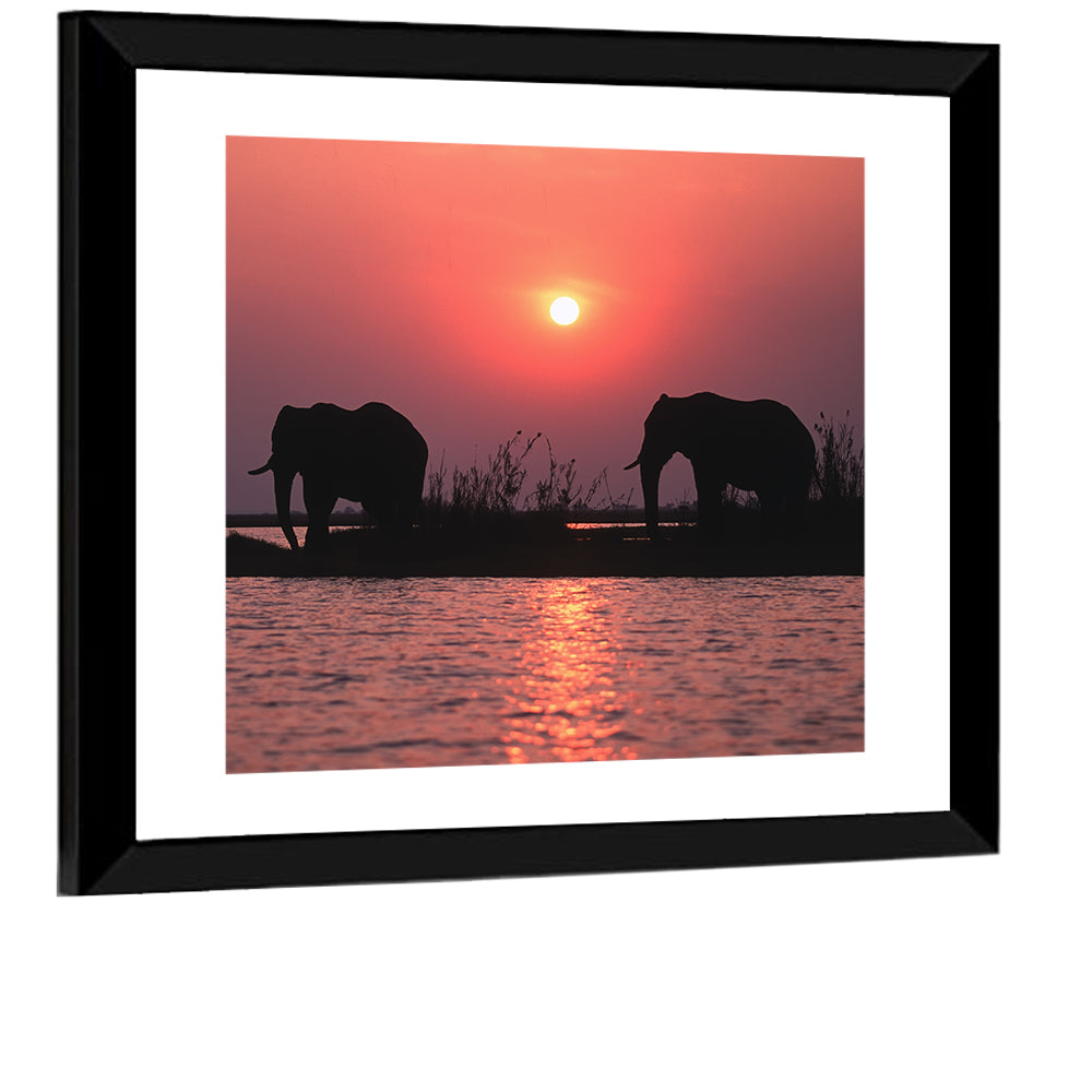 African Elephants Wall Art