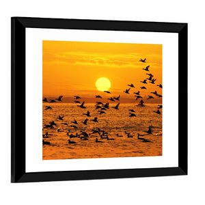 Flying Birds Flock Wall Art