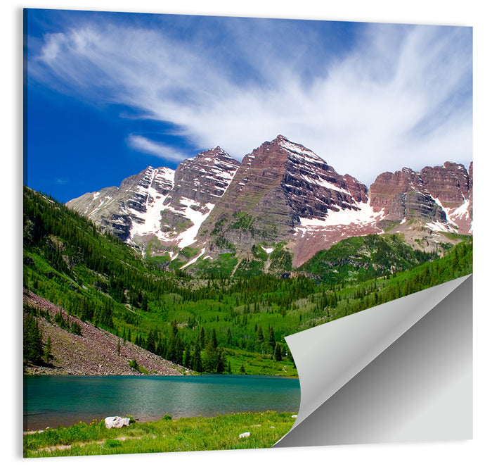 Maroon Bells Reflections at Maroon Lake Wall Art as a poster print