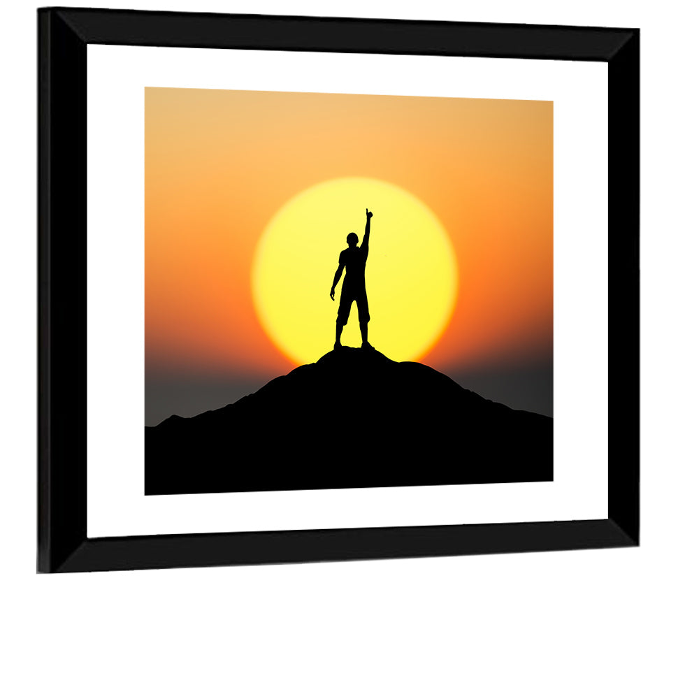 Champion Silhouette at Sunset Wall Art