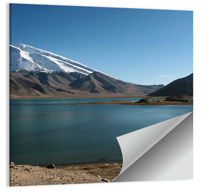 Muztahgata and Karakul Lake Wall Art as a poster print