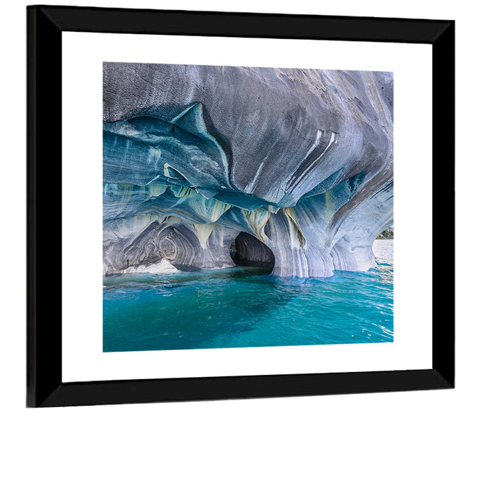 General Carrera Marble Caves Wall Art as a framed print