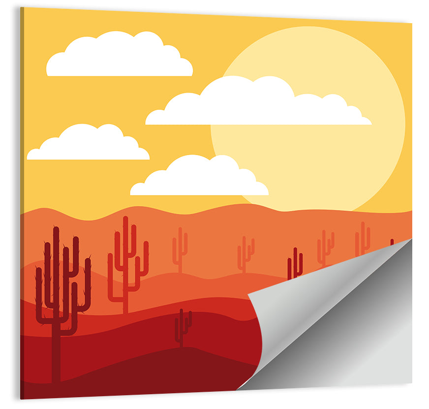 Saguaro Desert Sunrise Wall Art