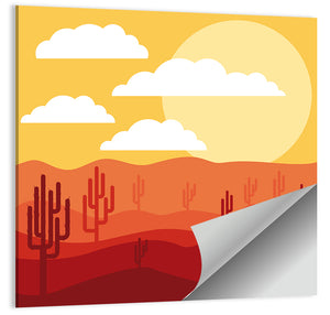 Cloudy Desert Sunrise Wall Art
