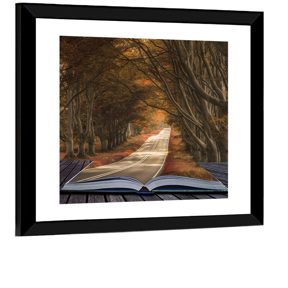 Surreal Book Pathway Wall Art