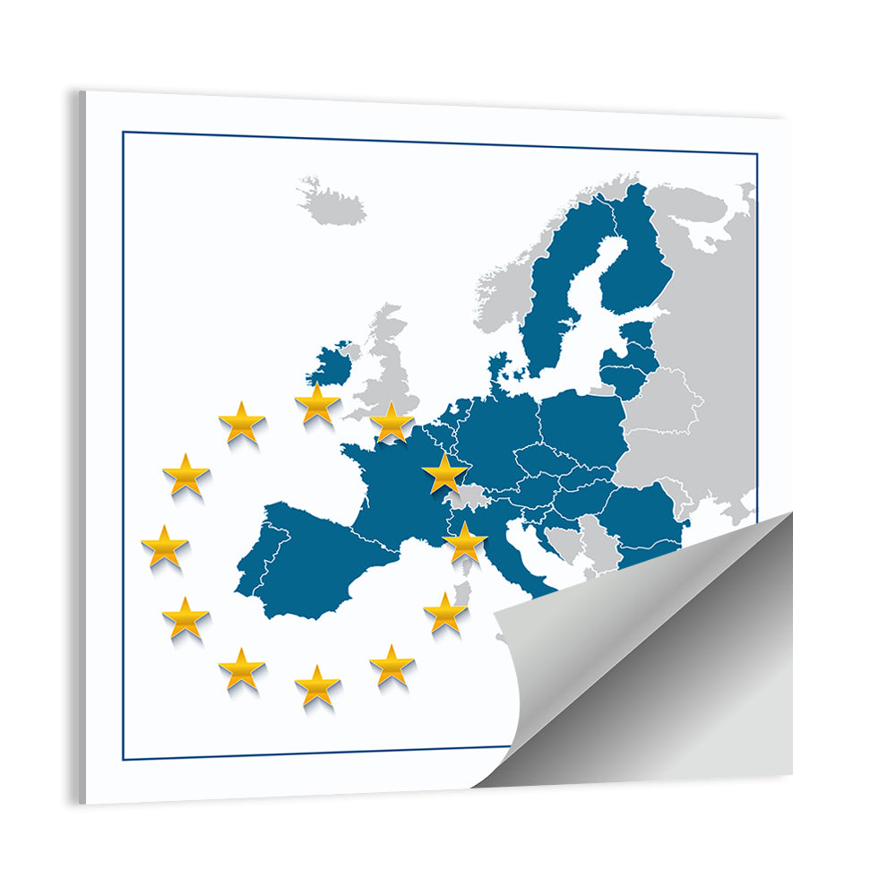 European Union Map Wall Art