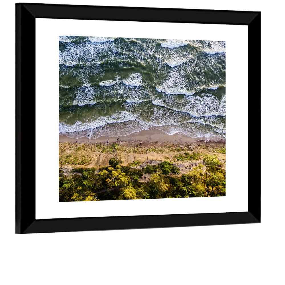 Aerial Sea Waves Wall Art