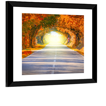 Autumn Trees Tunnel Wall Art