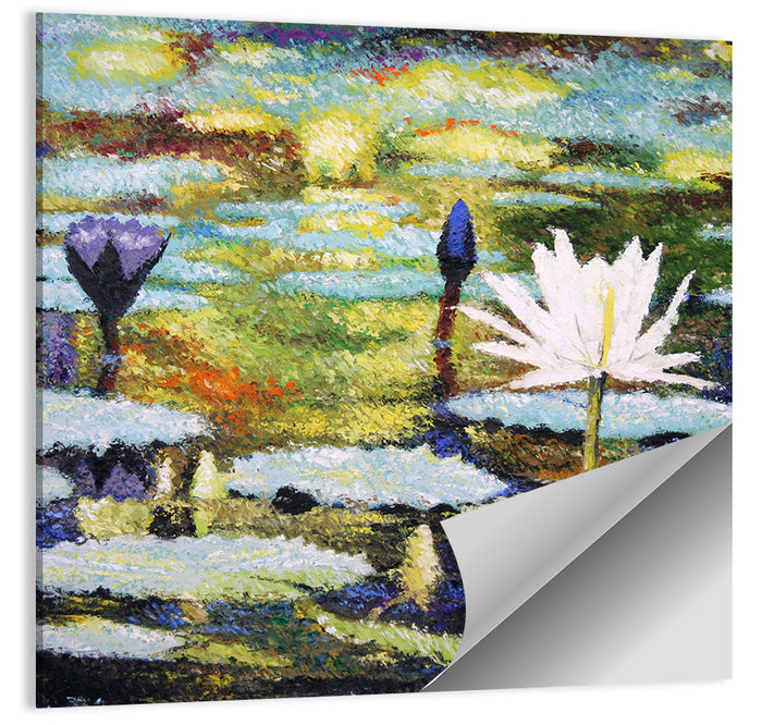Impressionist Water Lilies Study Wall Art as a poster print
