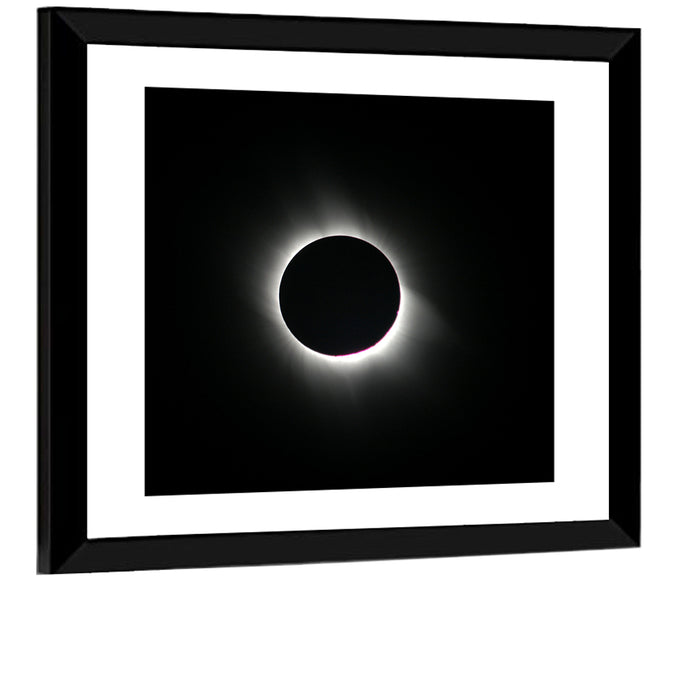 Centered Solar Eclipse Wall Art as a framed print
