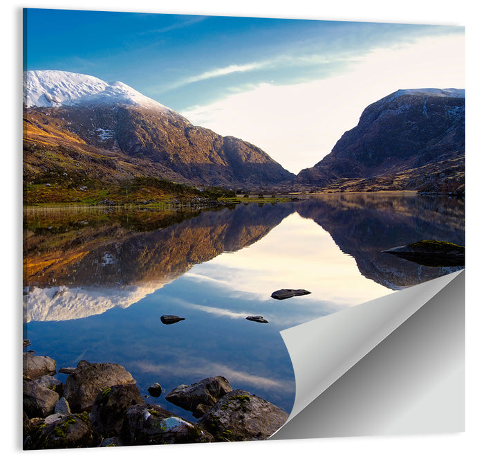 Auger Lake Morning Reflection Wall Art as a poster print