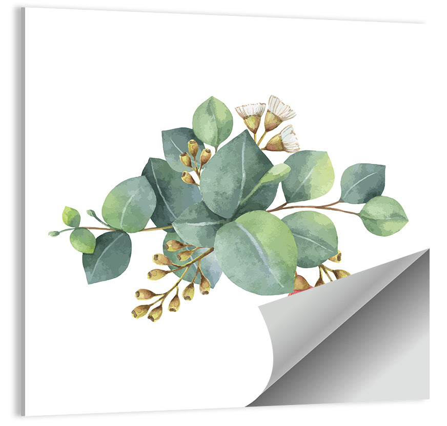 Green Eucalyptus Leaves Wall Art