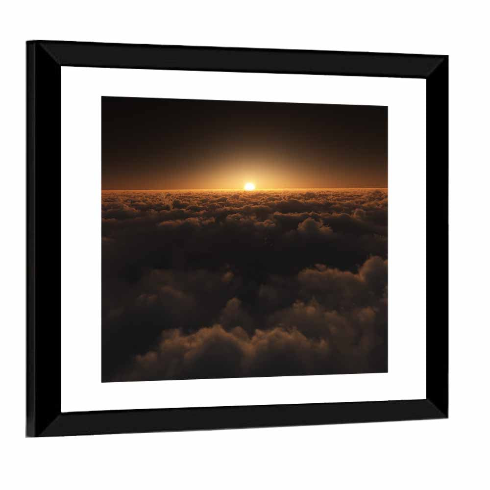 Sunset Over Cloud Sea Wall Art