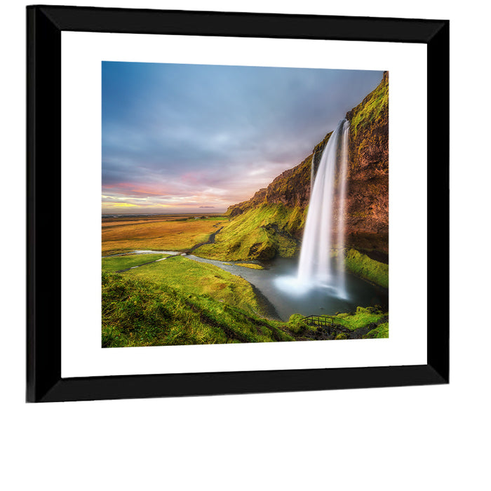 Seljalandsfoss Waterfall Wall Art as a framed print