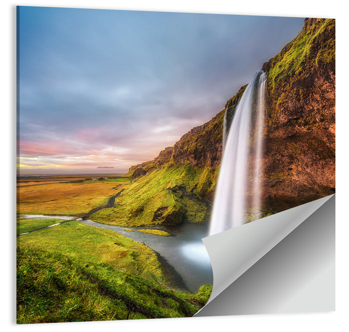 Seljalandsfoss Waterfall Wall Art as a poster print