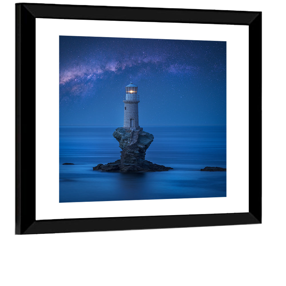 Tourlitis Lighthouse Nightscape Wall Art