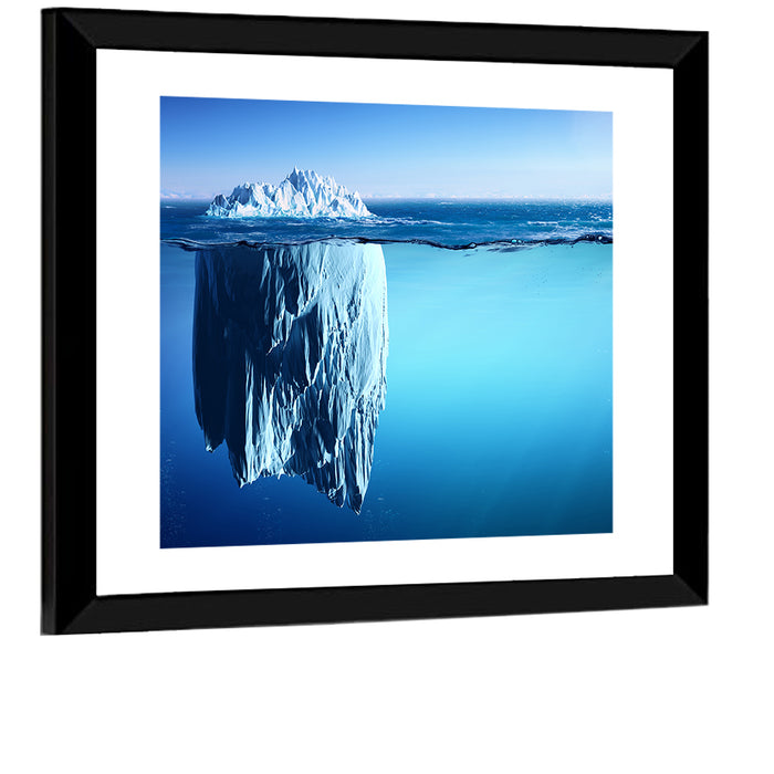Floating Iceberg Wall Art as a framed print