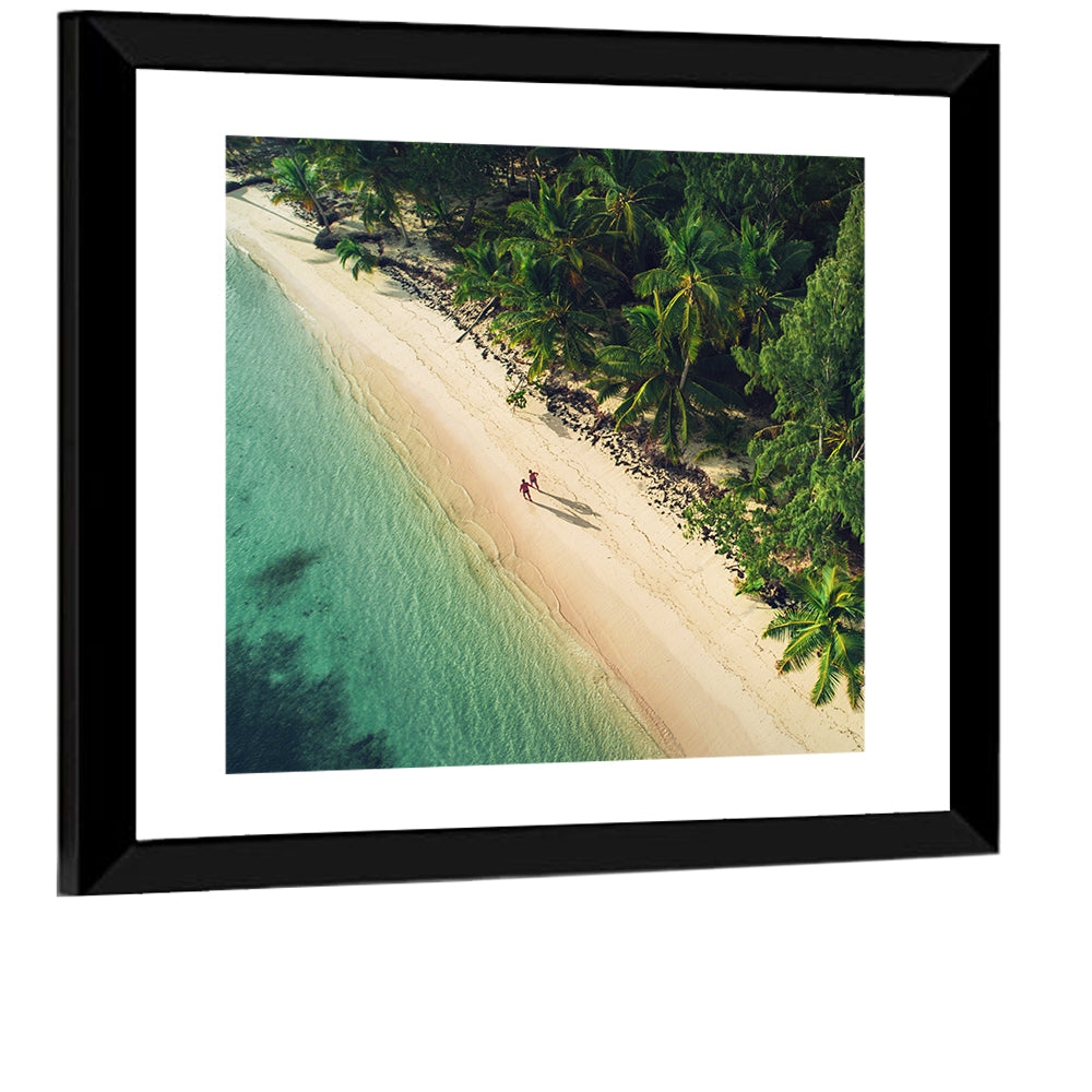 Dominica Beach Aerial, Late Afternoon Wall Art