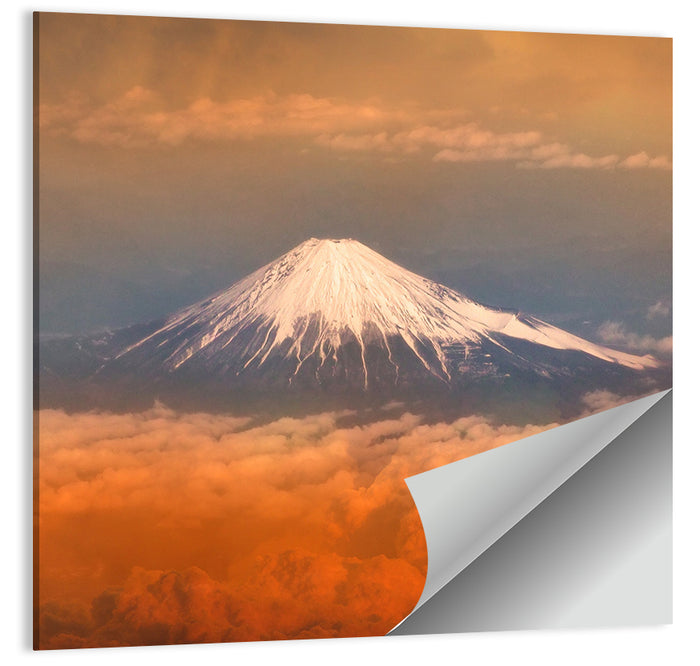 Snow-capped Mount Fuji at Sunset Wall Art as a poster print