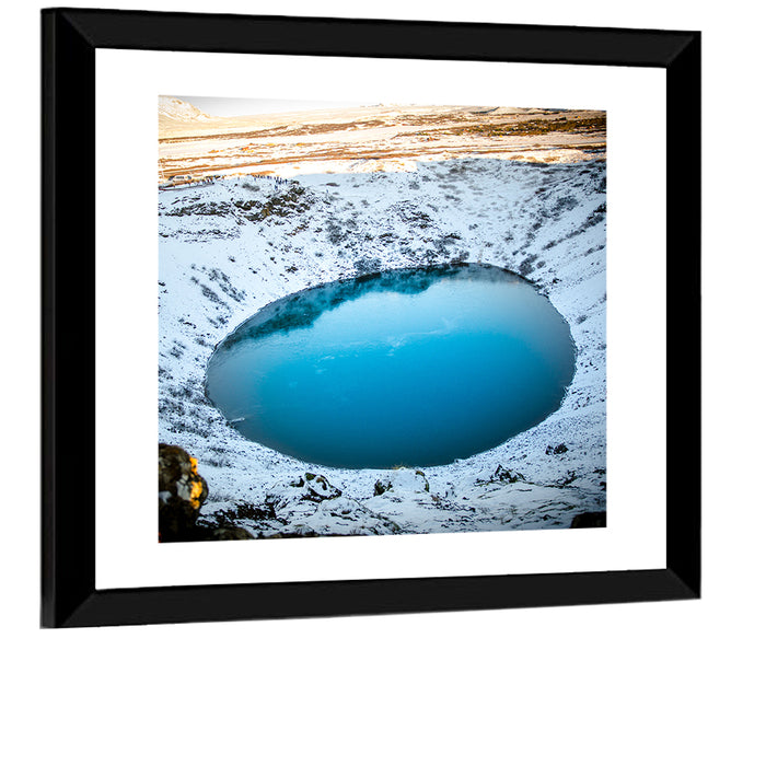 Kerid Crater Lake Wall Art as a framed print