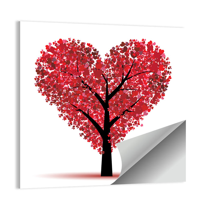 Heart-shaped Tree Illustration Wall Art as a poster print