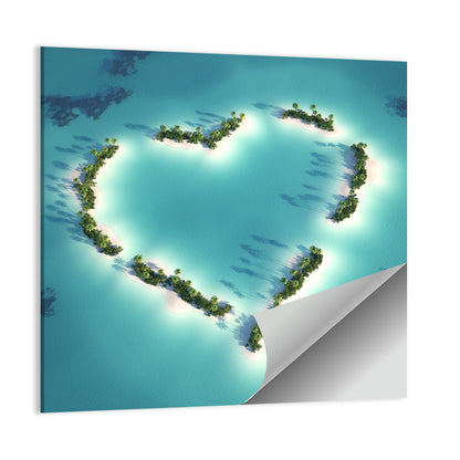 Heart Shaped Island Wall Art