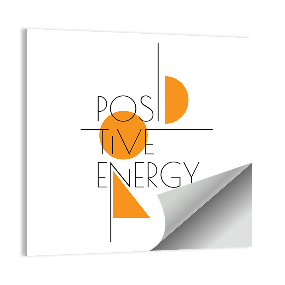 Positive Energy Typography Wall Art