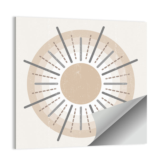 Textured Boho Sunburst Wall Art as a poster print