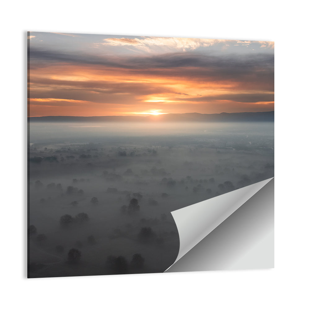 Rhine Plain Sunrise Wall Art