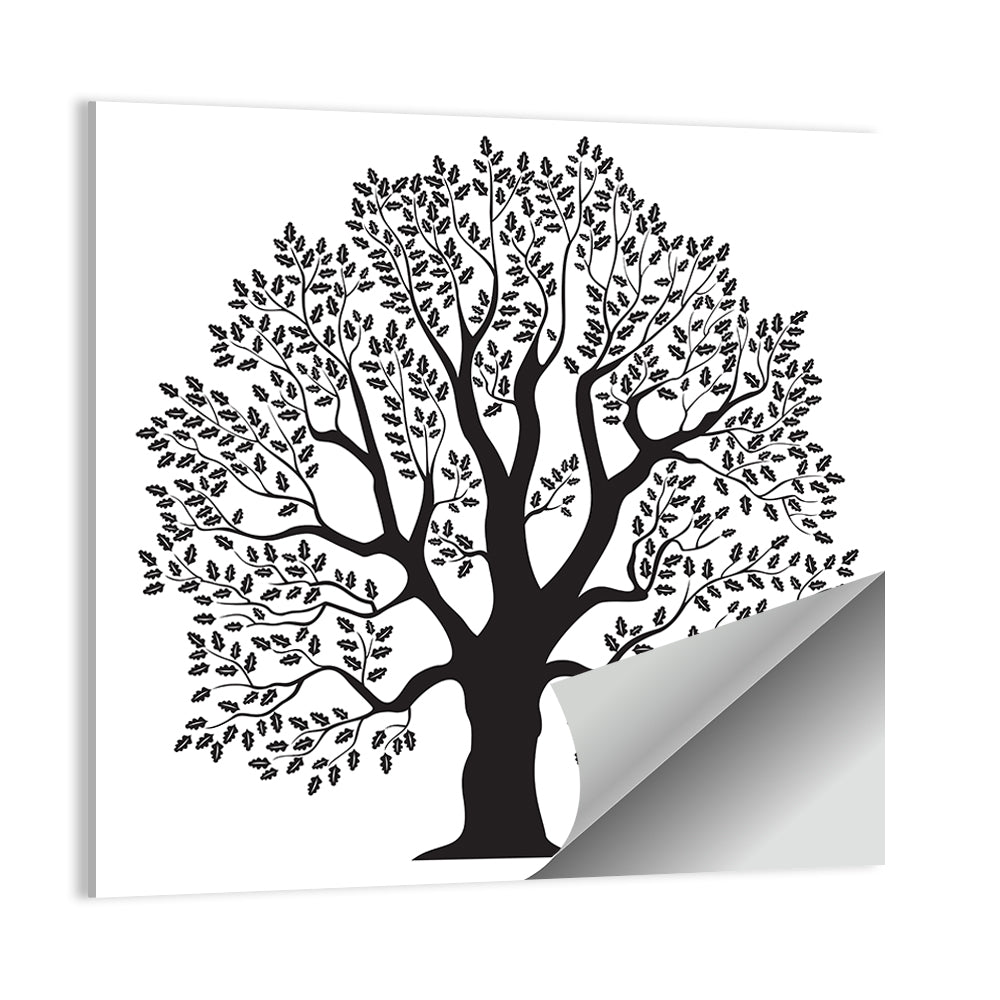 Oak Tree Illustration Wall Art