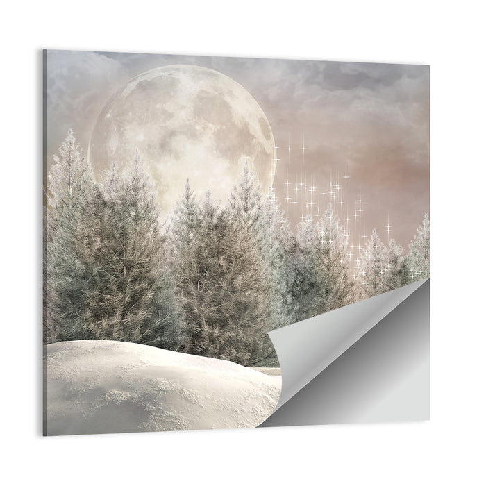 Enchanted Winter Forest Wall Art as a poster print
