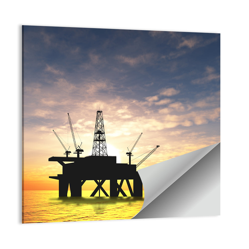 Ocean Oil Rig Wall Art