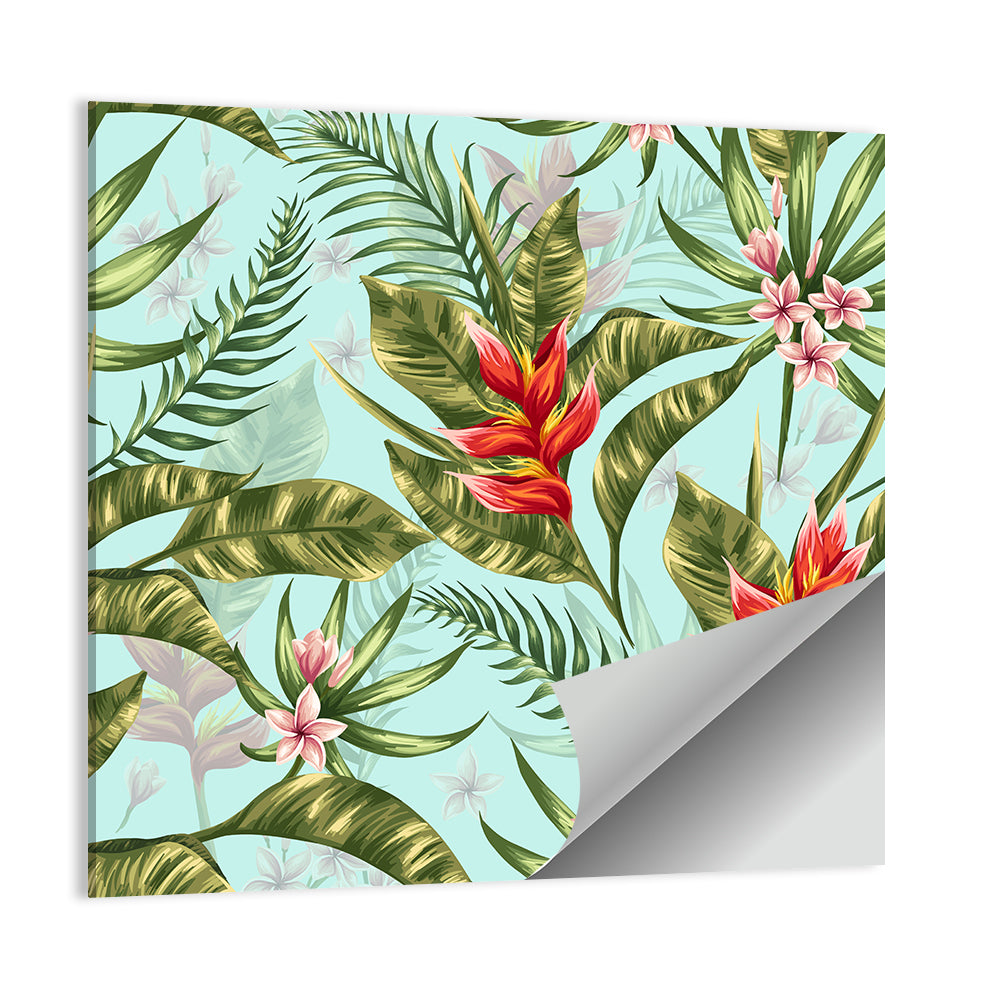 Tropical Floral Seamless Pattern Wall Art